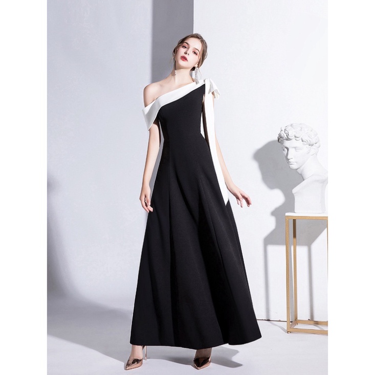 🔥BIGSIZE 40-90KG🔥🔥QUẢNG CHÂU🔥 Đầm Dự Tiệc Màu Đen Thiết Kế Đơn Giản Quyến Rũ Cho Nữ dr đám cưới dự tiệc dạ hội dáng