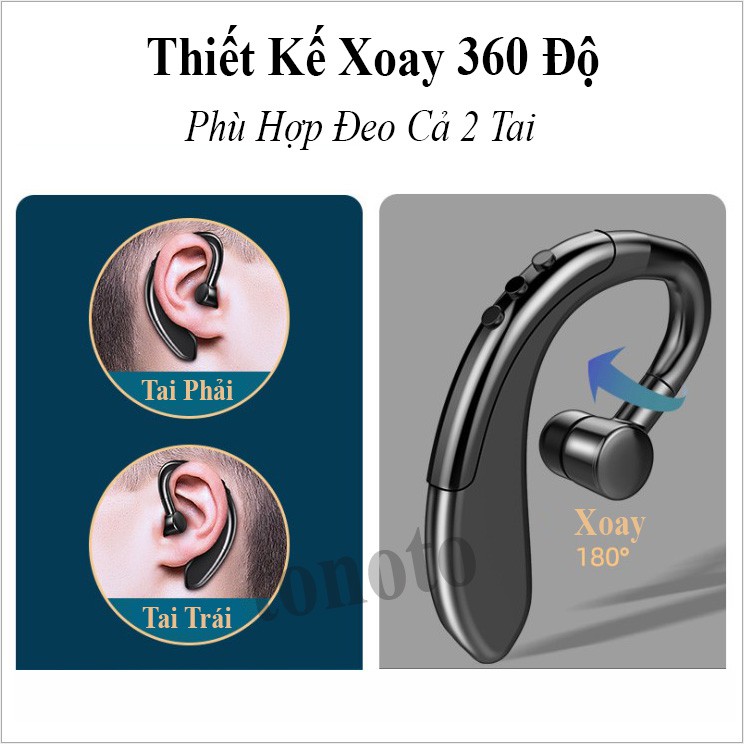 Tai Nghe Bluetooth Amoi Y10 Pin trâu trên 20 giờ; Cốc Sạc Kiêm Sạc Dự Phòng 1200mAh; Hỗ trợ nghe nhạc, gọi thoại