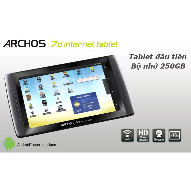 [ Brand New ] Thiết bị giải trí đa phương tiện Archos : Máy tính bảng Archor 101 16Gb, Archo 70 internet 250G | BigBuy360 - bigbuy360.vn