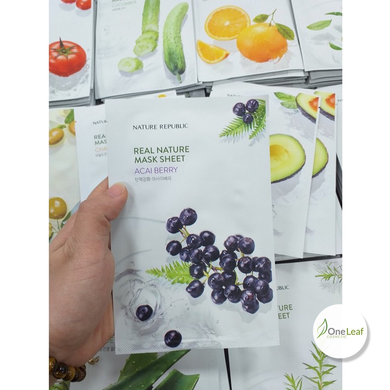 Lẻ miếng Mặt nạ NATURE Republic Real Nature Mask Sheet 23ml OL224