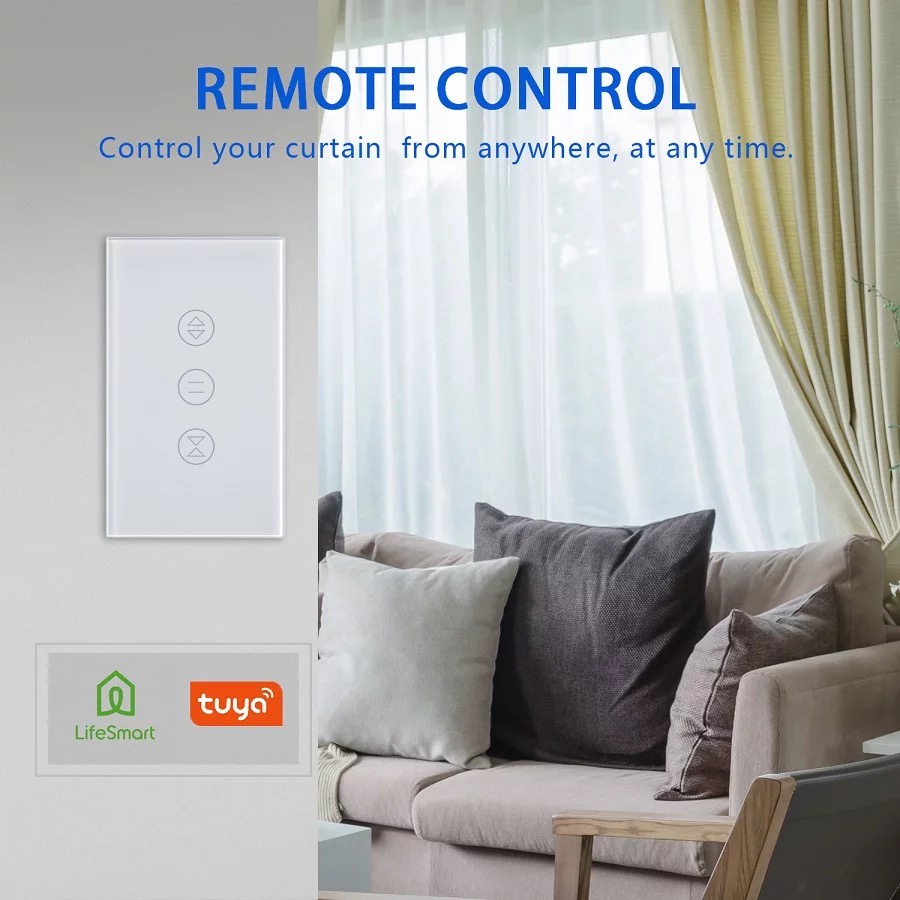 Công tắc cửa cuốn thông minh Hệ Tuya, kết nối Wifi/ Zigbee, App Smart Life/ Tuya -