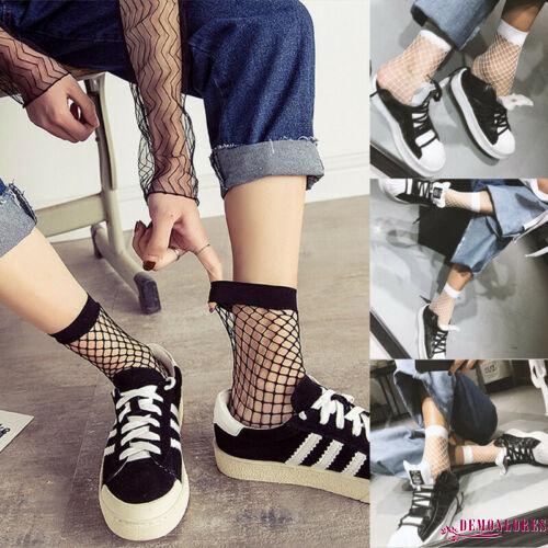 Vớ lưới mềm mại cổ cao màu đen/trắng thời trang