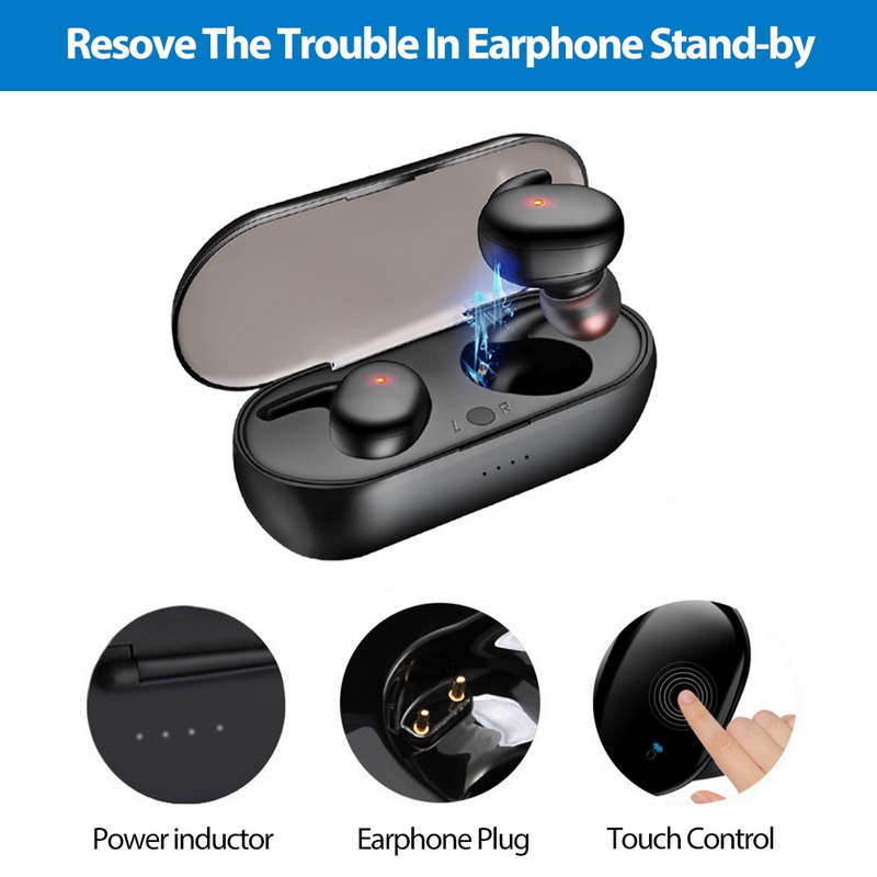 Tai nghe nhét tai bluetooth 5.0 không dây mini TWS thể thao Y30