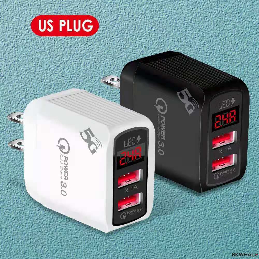 Cốc Sạc 2 Cổng USB 2A Có Màn Hình LED Cho iPhone xiaomi