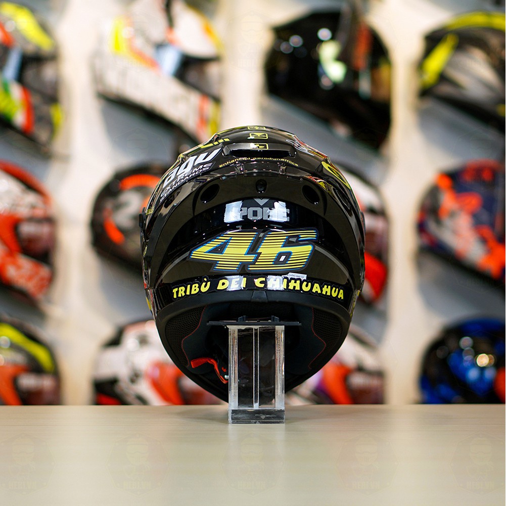 Combo Nón Fullface 2 Kính Yohe 981 Tem Decal Project 46 Kèm Kính Đen Và Đuôi Gió Pista