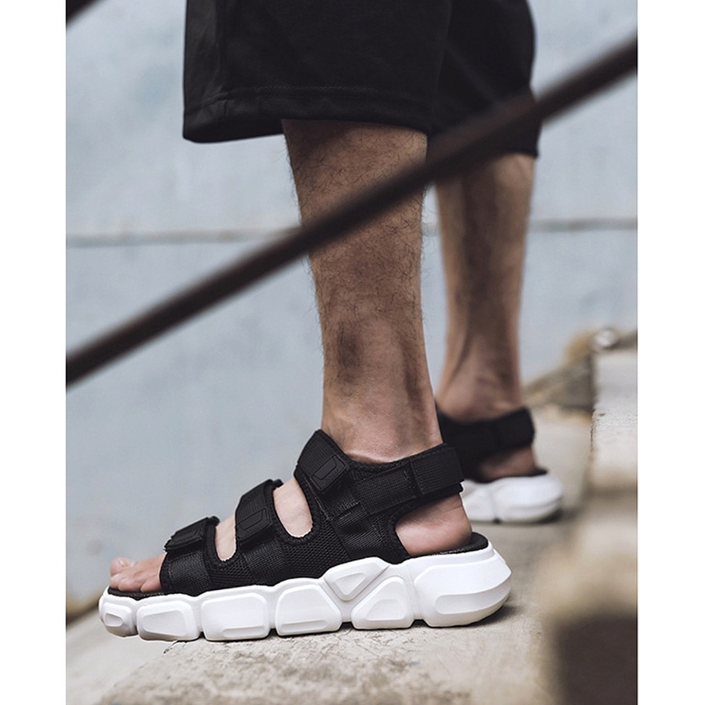Sandal nam quai ngang <Phối đồ bao đẹp> - Dép quai hậu SD220 đế dày - Mới nhất