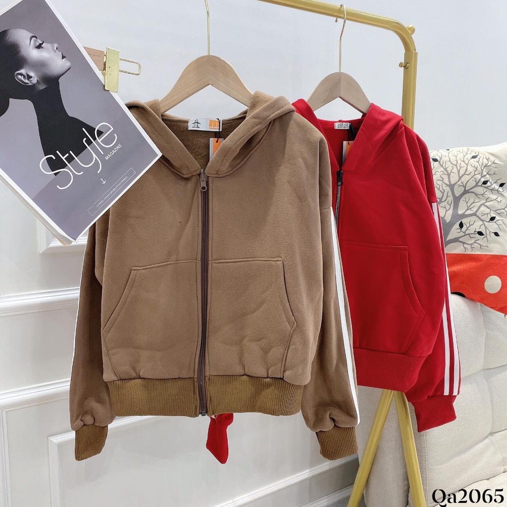 ÁO KHOÁC NỈ KẺ SỌC TAY