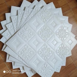 Miếng xốp dán tường 3d hoa văn cổ khổ 70x70cm mẫu mới nhất