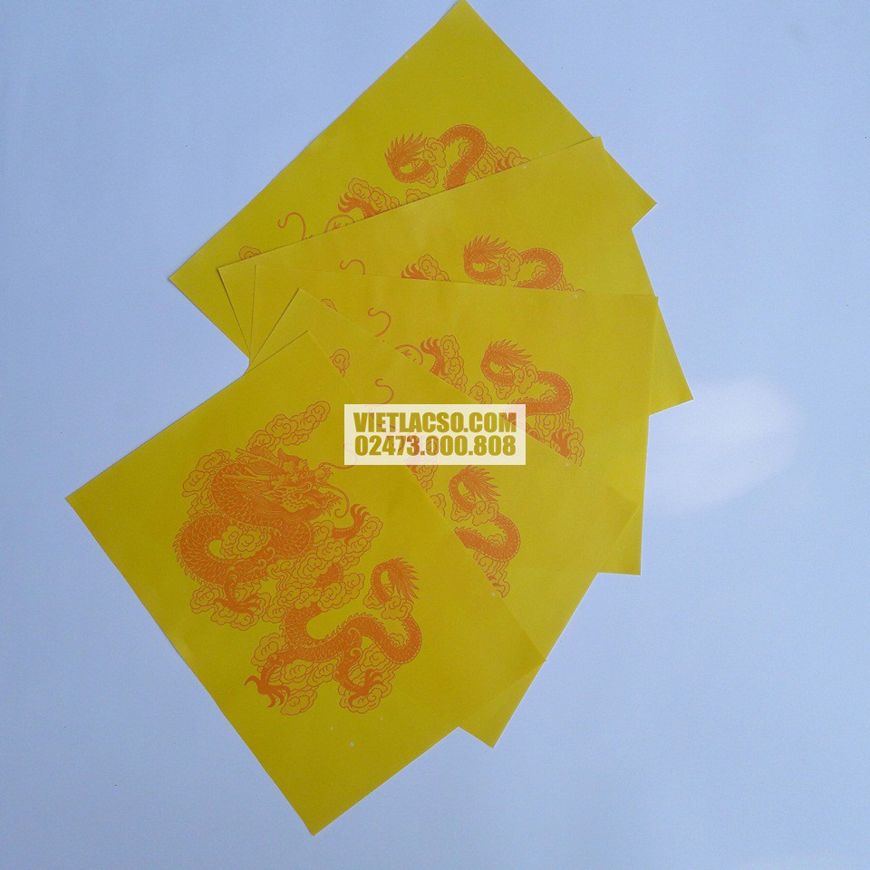Giấy In Sớ Việt Lạc rồng RCD a4 1000D60 nền vàng
