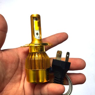 CỰC SÁNG - 01 Đèn pha Led chân H4 2 MÀU cos vàng pha trắng 3T với 2 TIM LED - Lắp mọi loại xe máy chân H4 - ĐÈN XE VIỆT