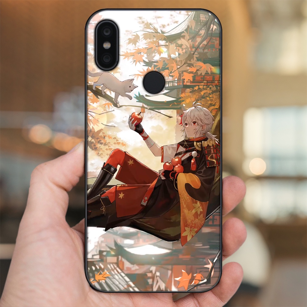 Ốp lưng Xiaomi Redmi S2 viền đen in hình Kazuha Genshin Impact