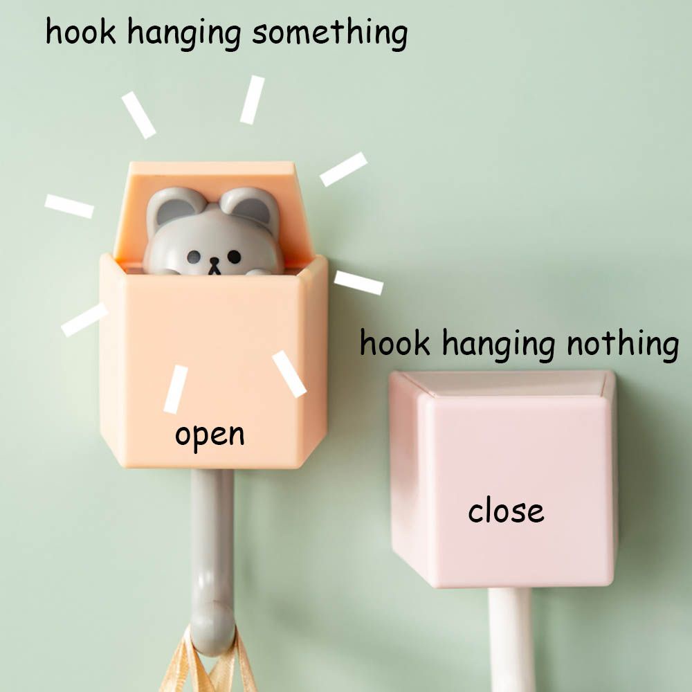 AHMED Creative Coat Rack Animal Style Key Hook Cap Hooks Hanging Umbrella,Key Cute 1 Pcs Seamless High Quality Punch-free Wall Decoration