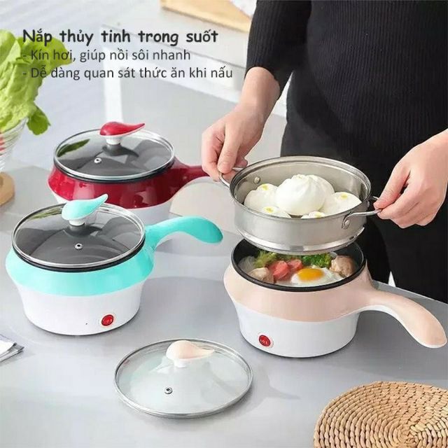 Nồi lẩu mini 2 tầng đa năng chống dính cao cấp