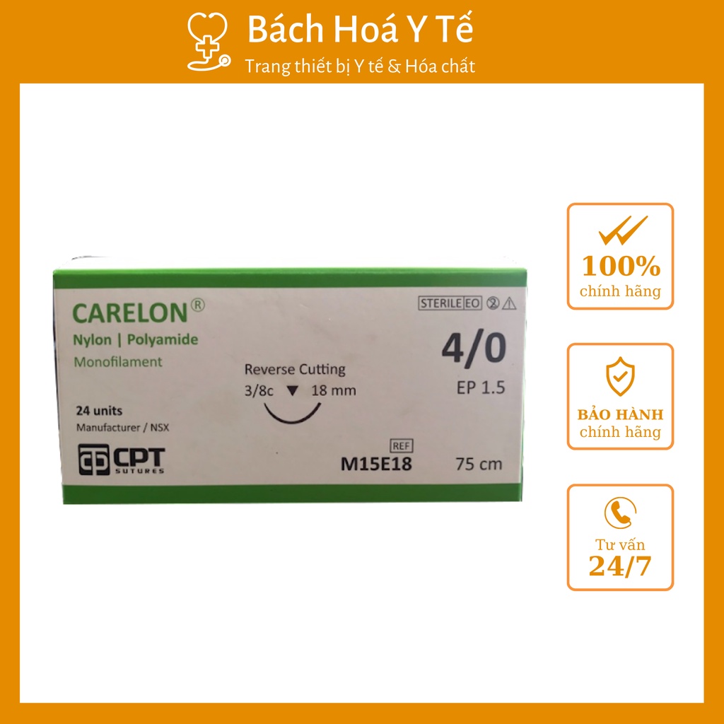 Chỉ Không Tan CPT 2/0 3/0 4/0 Chính Hãng Hộp 24 Sợi Bách Hóa Y Tế, sử dụng trong y tế.