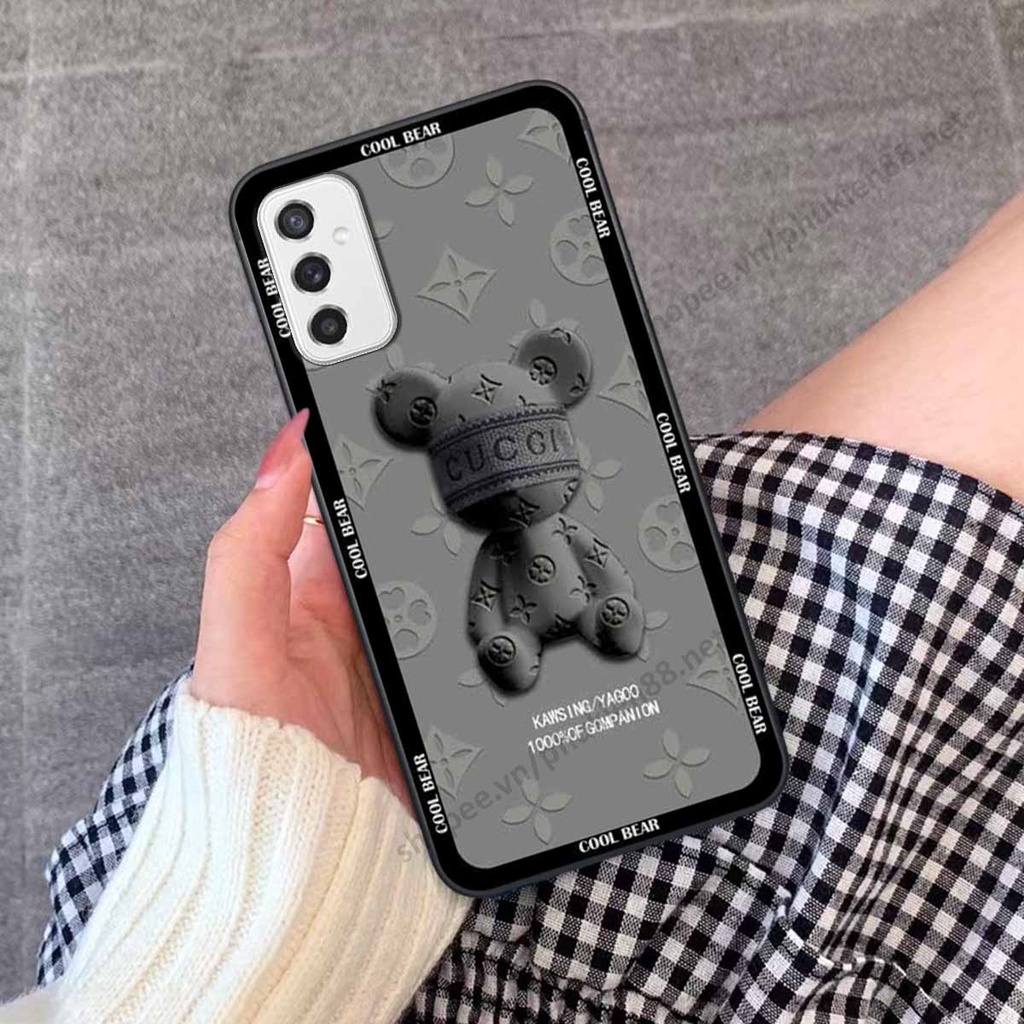 Ốp Samsung M52 5G bear, k@ws thương hiệu phong cách ốp lưng thời trang cao cấp