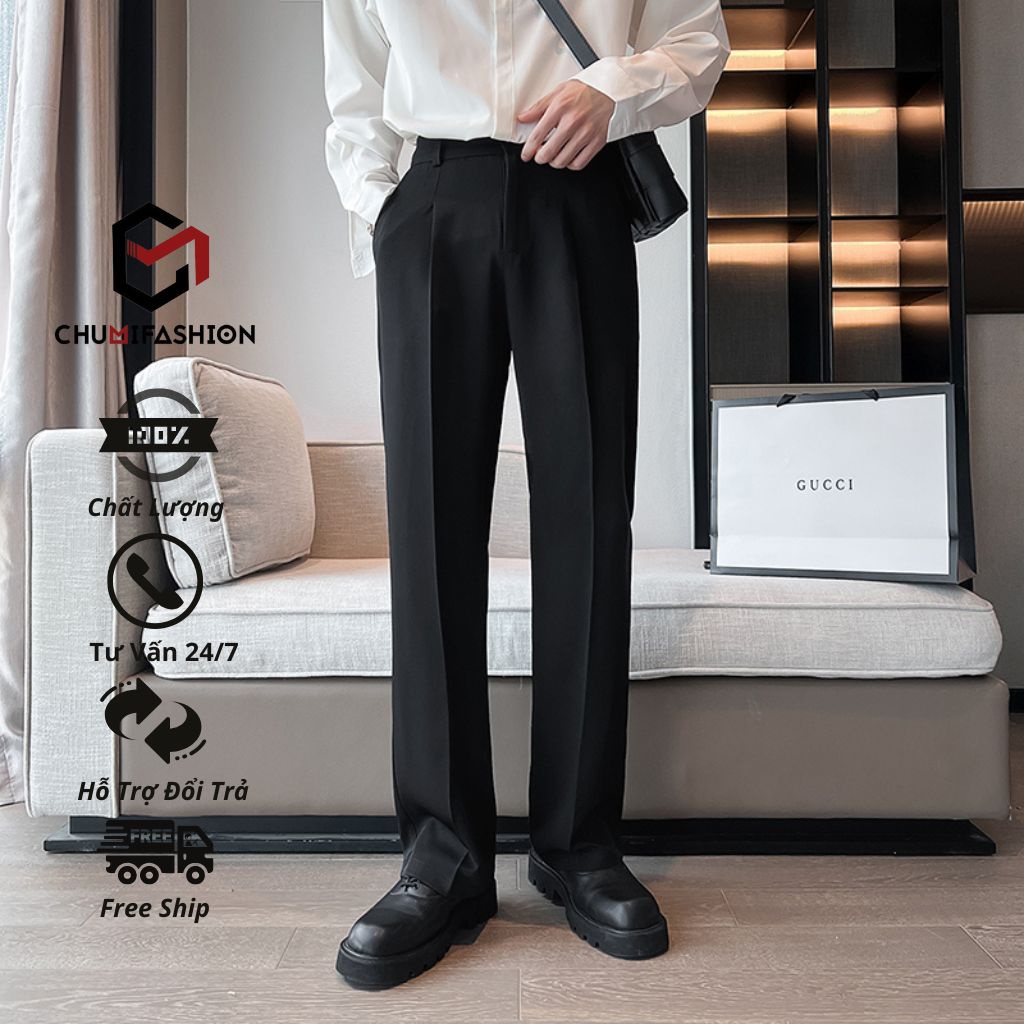 Quần âu nam cao cấp có chun đằng sau dễ phối đồ không nhăn không bai xù chumi68.fashion chuẩn form hàn quốc qd13