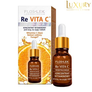 Serum cao cấp căng da Floslek Re Vita C - VITAMIN CONCENTRATE UNDER EYES, ON NECK AND NECKLINE