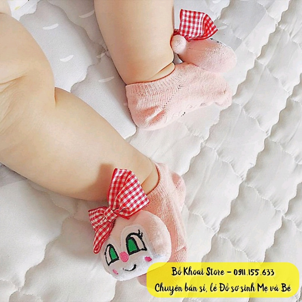 Tất 3D hình thú có chống trượt - Vớ chống trượt hình thú 3D cho bé 3-24m - Bố Khoai Store