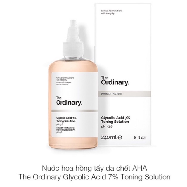 The Ordinary 7% Glycolic Acid nước hoa hồng tẩy tế bào chết chính hãng