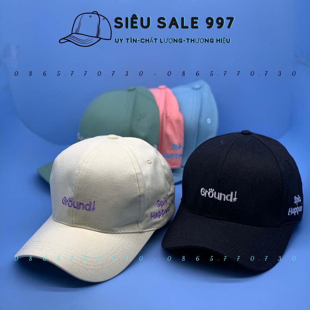 MŨ LƯỠI TRAI NAM NỮ THÊU GROUND!, NÓN KẾT PHỐI MÀU SIÊU ĐẸP HÀNG UNISEX