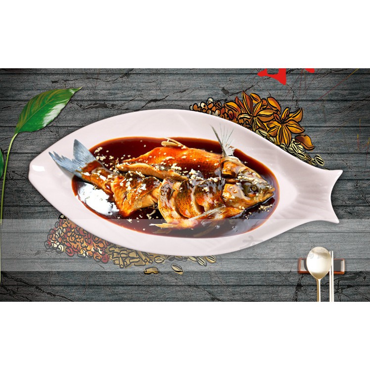 Đĩa sứ hình con cá