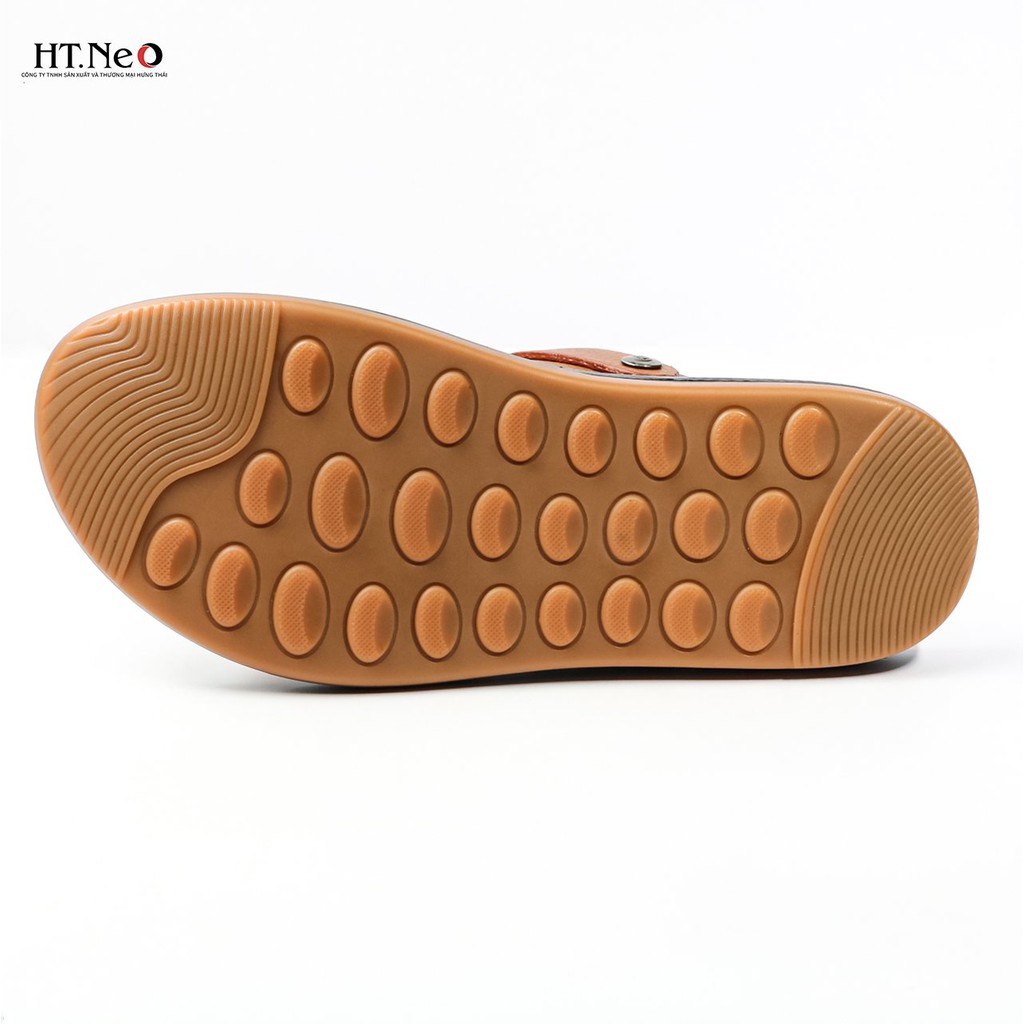 Sandal nam HT.NEO 100% da bò mềm mại, đế cao su nguyên khối, khâu may chân quai siêu chắc chắn (SD94)