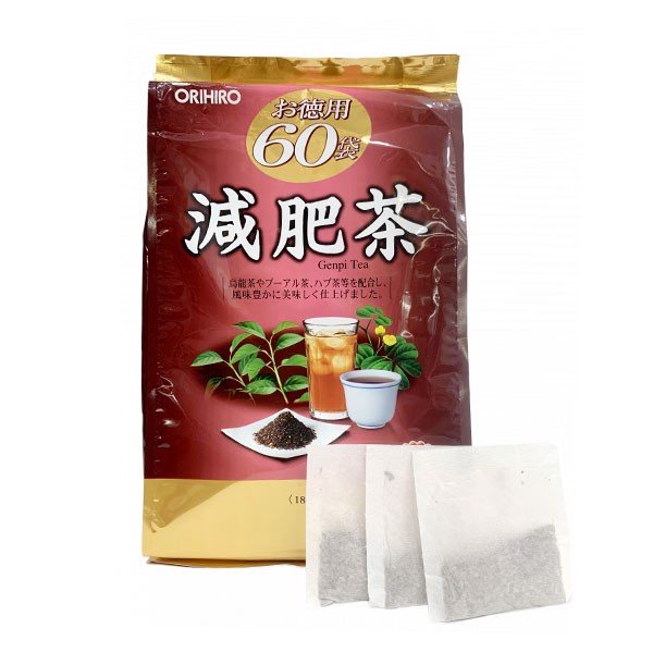 Trà giảm mỡ bụng thảo dược Genpi Orihiro 60 gói Nhật Bản