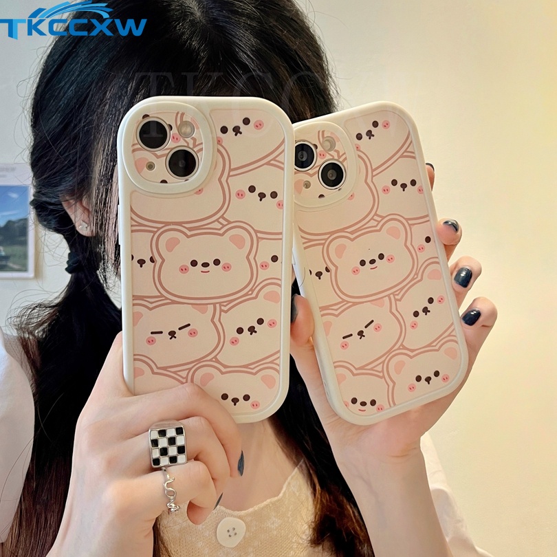 Ốp Điện Thoại Mềm Hình Gấu Cho Realme 7i 5 5i 5s 6i C35 C21Y C25Y C20 20A C11 C17 C15 C12 C25S Narzo 50i 30A 50A Prime