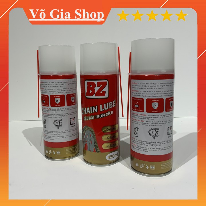 Chai Xịt Dưỡng Sên BZ Chain Lube 450ml Chất Lượng Cao