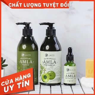 Bộ dưỡng tóc Amla Laco - Chiết xuất quả Amla Ấn Độ -  Trị rụng và kích thích mọc tóc, giúp tóc suôn dày và óng mượt