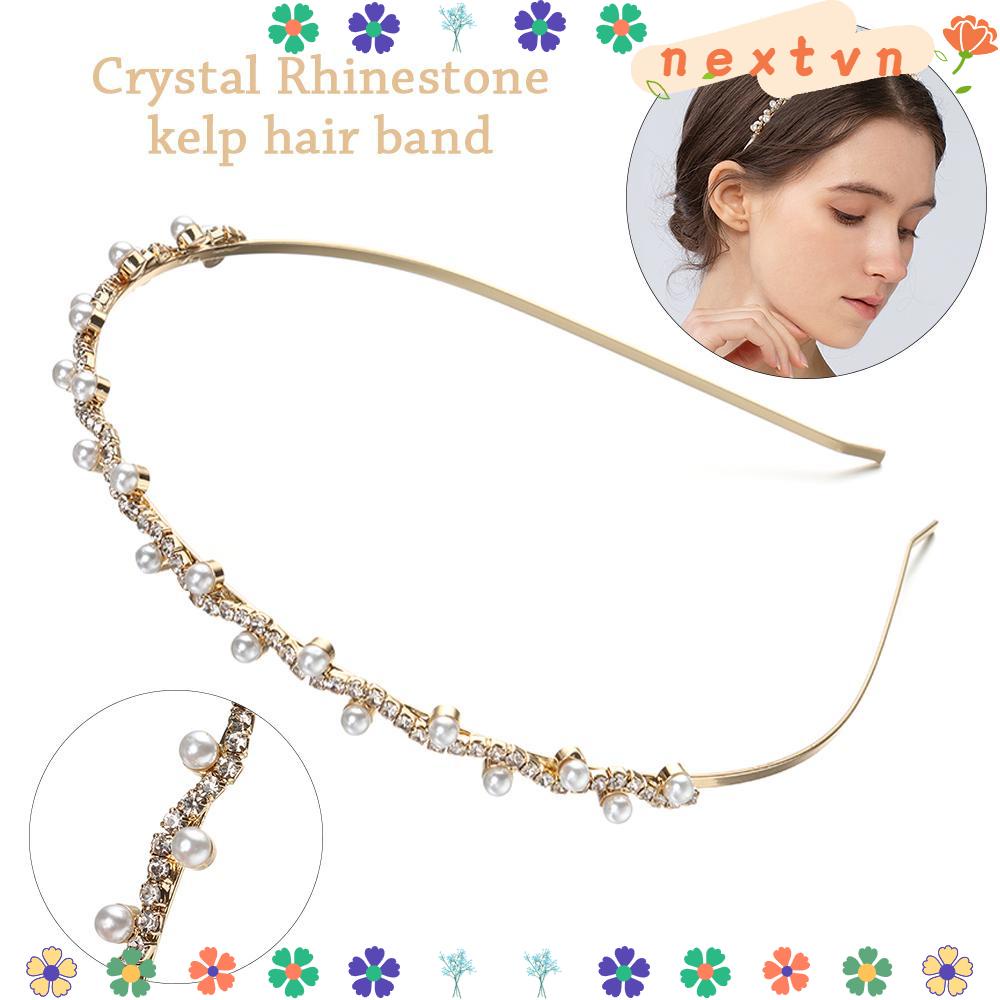 Băng Đô Cài Tóc Đính Ngọc Trai Nhân Tạo Thời Trang