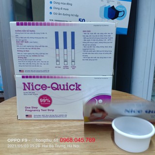 Que thử thai NICE-QUICK - Hộp 1 que kèm cốc thử