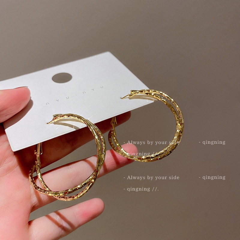 DREJEW Bông Tai Mạ Bạc 925 Hình Thánh Giá Phong Cách Âu Mỹ Kiểu Dáng Mới Cho Nữ