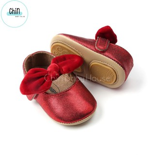 Giày búp bê nơ đỏ