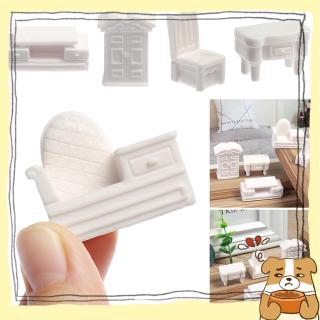 🌟YEW🌟 15PCS Resin Craft 1:12 Scale Toy Chair Closet Home Decoration Micro Landscape MIniature Furniture