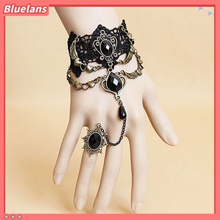 Vòng tay phối ren liền nhẫn kiểu dáng cá tính cho nữ