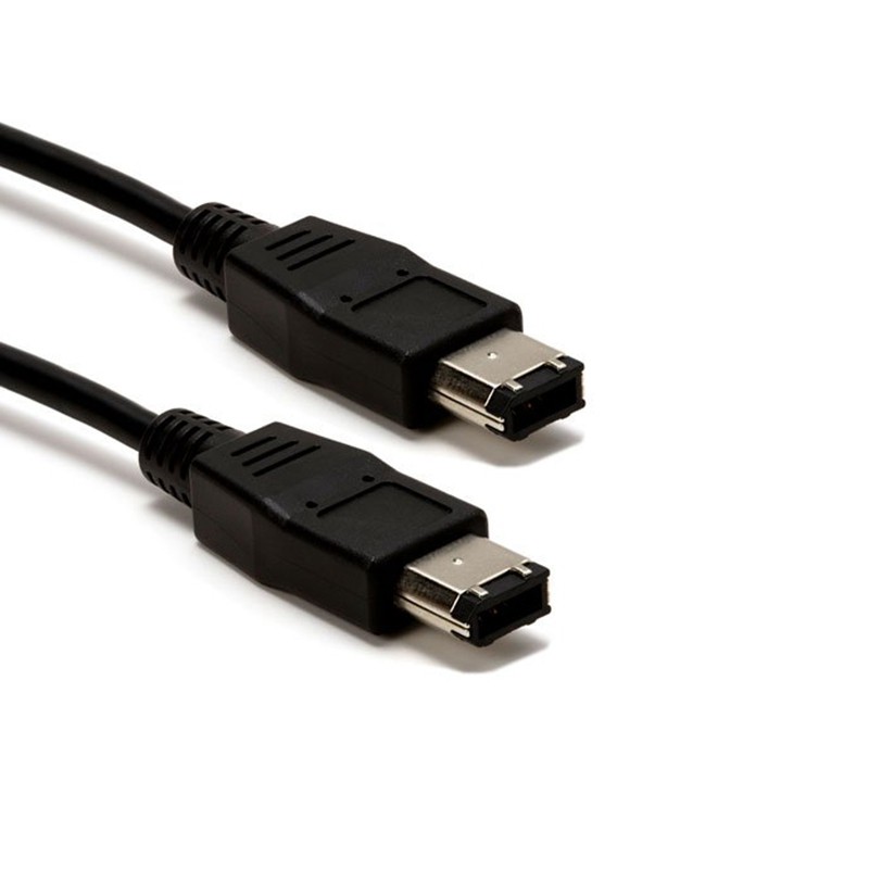 Black IEEE 1394 Firewire 400 to Firewire 400 Cable, 6 Pin/6 Pin Male / Male - 10 FT