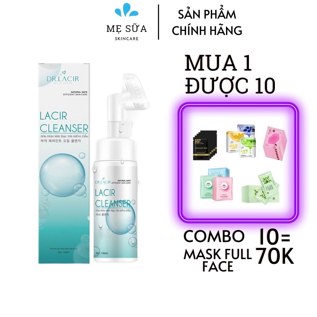 SỮA RỬA MẶT BẠC HÀ KIỀM DẦU-LACIR CLEANSER 150ml