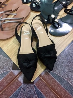 Giày bệt lụa Louboutin siêu đẹp