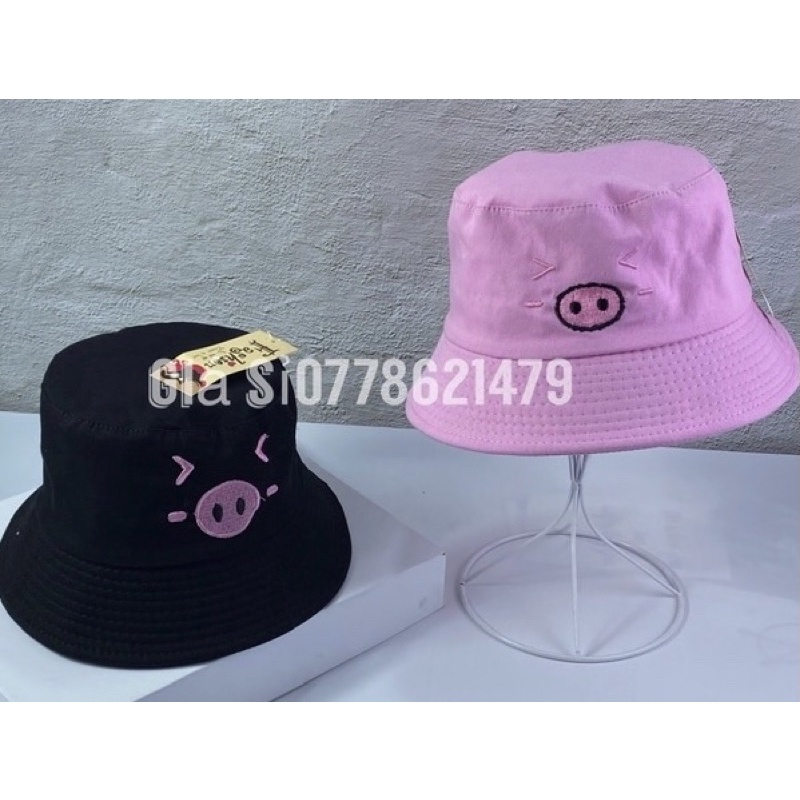 Nón vành tai bèo - mũ bucket 1 mặt thêu D-G đủ mẫu hot nhất thời trang nam nữ
