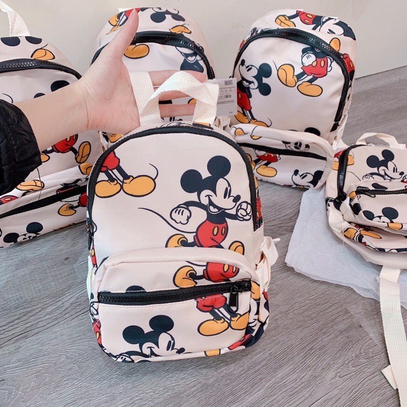 [Mẫu Mới Nhất] Balo Zara Mickey Set 2 Trong 1 Xuất Xịn Cho Bé Trai Và Bé Gái