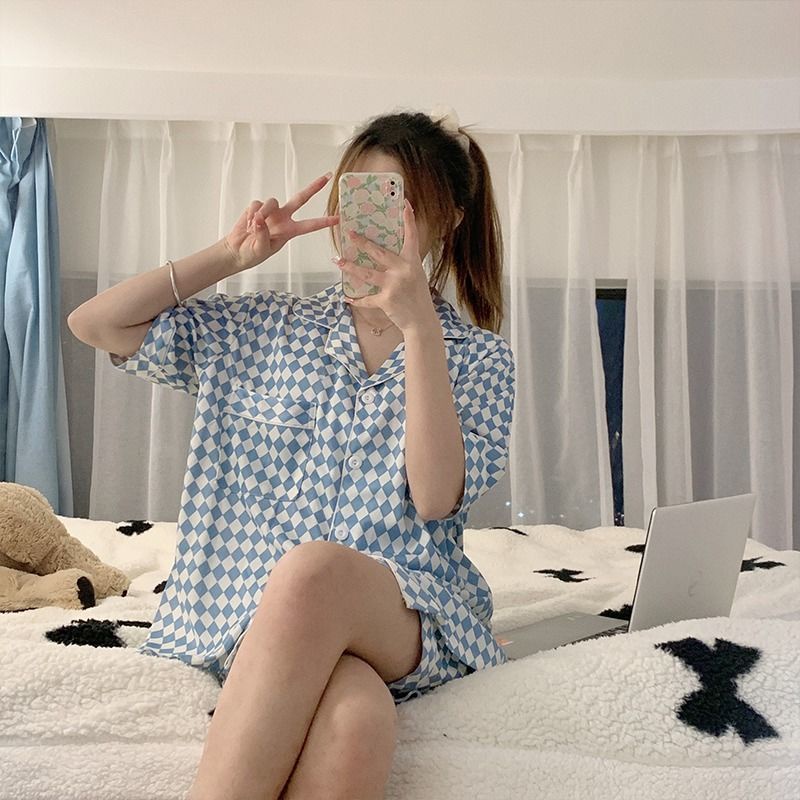 Bộ Đồ Ngủ Ngắn Tay Dáng Rộng Thời Trang Mùa Hè Ngọt Ngào Dành Cho Nữ Sinh