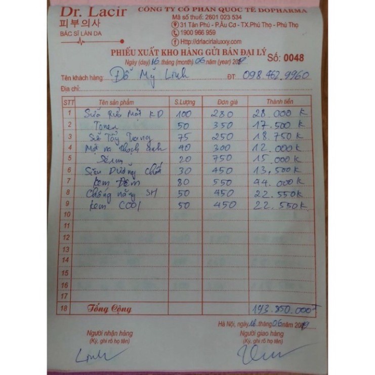 XẢ SỐC -  viên uống trắng da ngừa nám Glutathion 600 dr.lacir