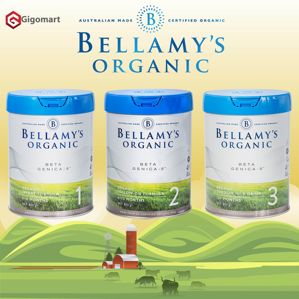 Sữa Bellamy's Organic Beta Genica - 8'' lon 800gr (đủ số)