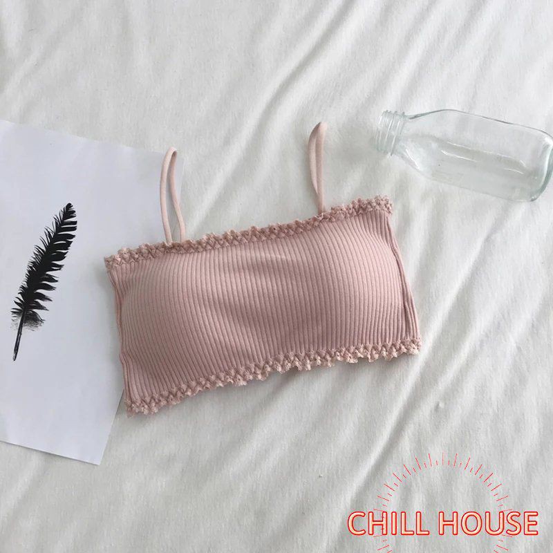 Áo Bra Cotton Tăm Viền Ren Cài Sau Siêu ms 636 - CHILLHOUSE