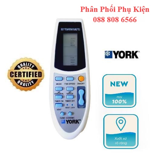 Điều khiển điều hòa 1&amp; 2 chiều York inverter mã YHFE YEF VRF