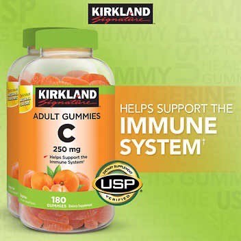 Kẹo Dẻo Bổ Sung Vitamin C Kirkland Signature 180 Viên của Mỹ