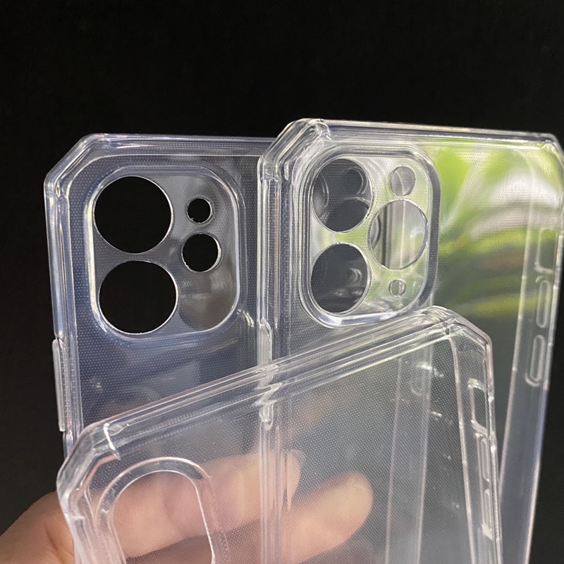 ốp lưng ip viền vuông trong suốt bảo vệ camera đủ dòng