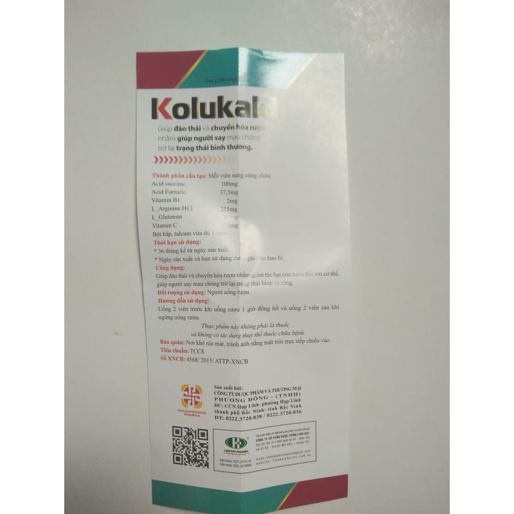 Viên Uống Giải Rượu Kolukald
