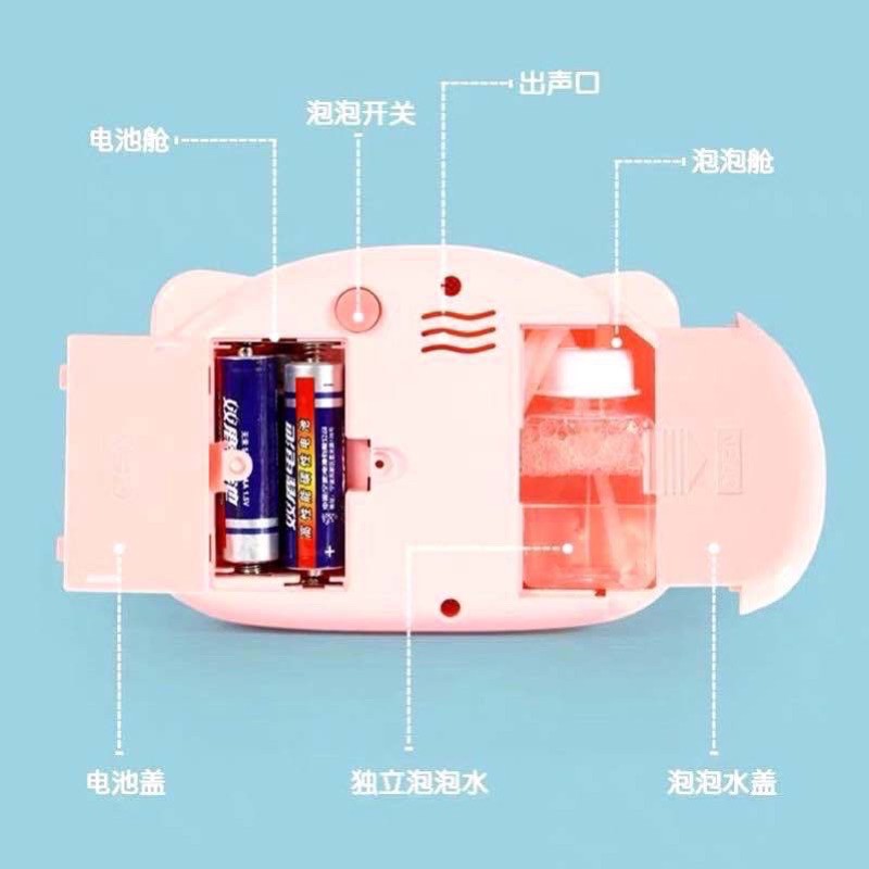 Đồ Chơi Máy Ảnh Bắn Bong Bóng Dùng Pin Dành Cho Bé